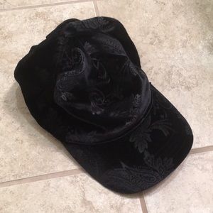 NEW Black Suede Paisley Hat